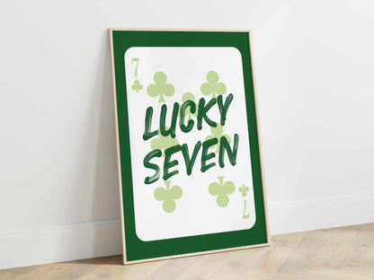 Printed Lucky Seven Poster