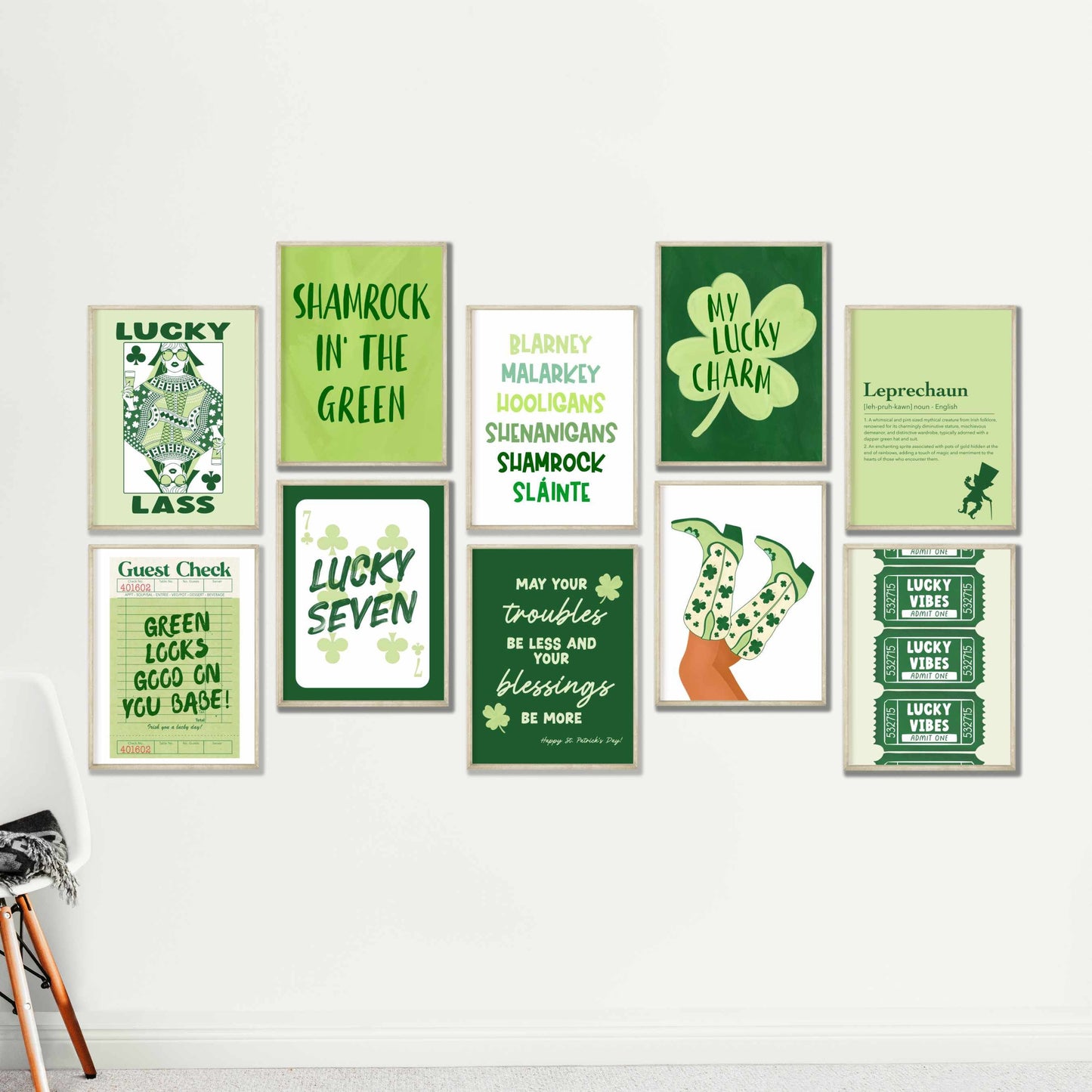 Printable St Patrick's Day Decor Set of 12